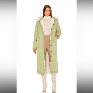 EAVES Sea Green Layla Quilted Puffer Jacket